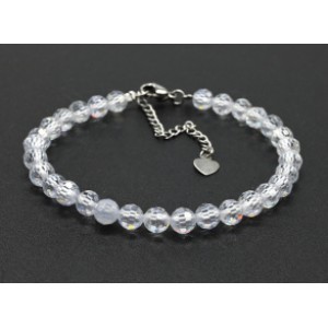 Браслет из фианитов шарик гр.6мм цвет хрусталь, 18см (иск.) Браслет из фианитов шарик гр.6мм цвет хрусталь, 18см (иск.)