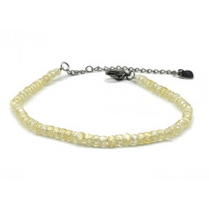 Браслет из фианитов рондель гр.3*2мм цвет шампань, 17см (иск.) Браслет из фианитов рондель гр.3*2мм цвет шампань, 17см (иск.)