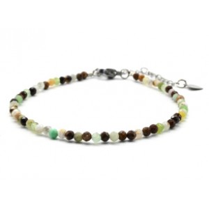 Браслет из хризопраза шарик гр.3мм, 18,5см