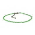 Браслет на ногу из циркона шарик гр.2мм цвет зеленый, 21см (иск.) Браслет на ногу из циркона шарик гр.2мм цвет зеленый, 21см (иск.)