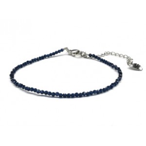 Браслет из граненых бусин мелких 2мм циркон цвет синий, 17см (иск.) Браслет из граненых бусин мелких 2мм циркон цвет синий, 17см (иск.)