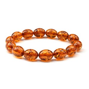 Браслет из янтаря овал 10*14мм коньячный (иск.) Браслет из янтаря овал 10*14мм коньячный (иск.)