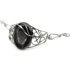 Браслет гиперстен овал, 18,5см.