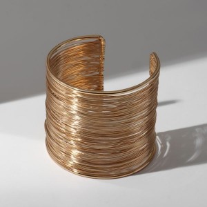 Браслет "Манжета" нити, цвет золото