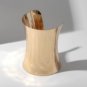 Браслет "Манжета" конус, цвет золото