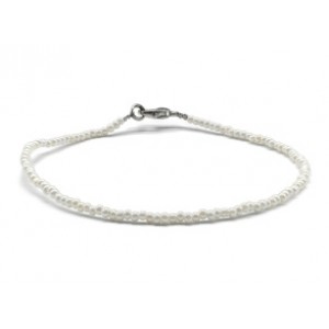 Браслет из бисера рондель 2мм цвет белый, 18см (иск.) Браслет из бисера рондель 2мм цвет белый, 18см (иск.)
