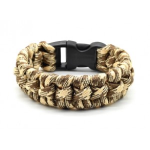 Мужской браслет из паракорда 18-19см, цвет бежевый (иск.)