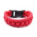 Женский браслет из паракорда 18-19см, цвет красный (иск.) Женский браслет из паракорда 18-19см, цвет красный (иск.)