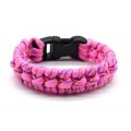 Женский браслет из паракорда 18-19см, цвет розовый (иск.) Женский браслет из паракорда 18-19см, цвет розовый (иск.)