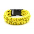 Широкий браслет из паракорда 17-18см, цвет желтый. (иск.)