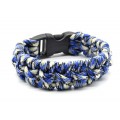 Широкий браслет из паракорда 18-19см, цвет синий (иск.)