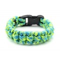 Широкий браслет из паракорда 18-19см, цвет салатовый (иск.)