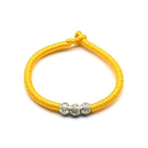 Плетеный браслет цвет желтый 18см (иск.) Плетеный браслет цвет желтый 18см (иск.)