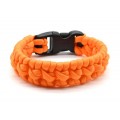 Браслет из паракорда 18-19см, цвет оранжевый. (иск.)