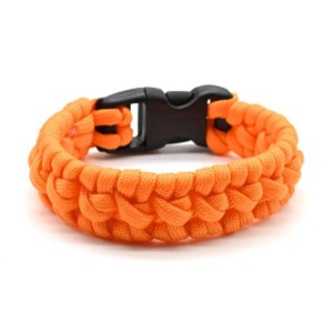 Браслет из паракорда 18-19см, цвет оранжевый. (иск.)