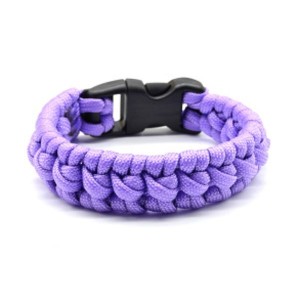 Женский браслет из паракорда 18-19см, цвет лавандовый (иск.)