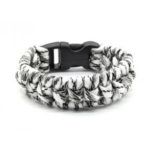 Паракорд браслет 18-19см, цвет черно-белый (иск.)