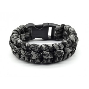 Мужской браслет из паракорда 18-19см, цвет серый (иск.)