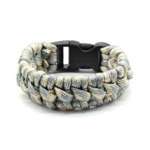 Паракорд браслет 18-19см, цвет серебристый (иск.) Паракорд браслет 18-19см, цвет серебристый (иск.)