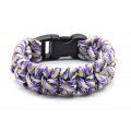 Широкий браслет из паракорда 18-19см, цвет сиреневый (иск.)