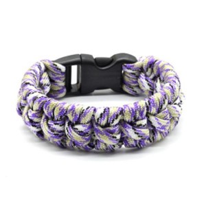 Широкий браслет из паракорда 18-19см, цвет сиреневый (иск.)