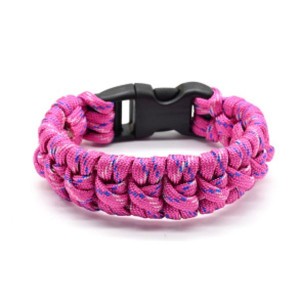 Женский браслет из паракорда 18-19см, цвет малиновый (иск.)