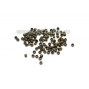 Кримпы 4 мм бочонки цвет бронза с красным отливом ок. 120 шт/упак