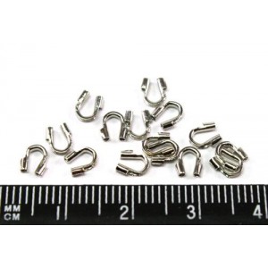 Пластинки для защиты тросика цвет никель 4,57 мм 8 пар /упак