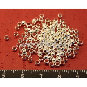 Кримпы 3 мм, цвет "светлое серебро", около 200 шт/упак