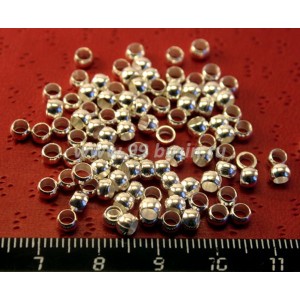 Кримпы 4 мм светлое серебро 120 шт/упак