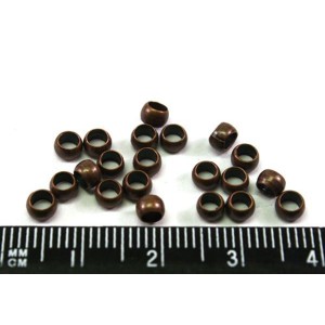 Кримпы 4 мм бочонки цвет медь ок. 120 шт/упак