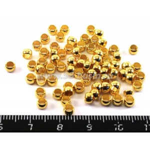 Кримпы 4 мм бочонки цвет золото 120 шт/упак