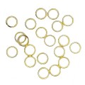 Колечки металлические двойная крутка 6*0,5 мм нержавеющая сталь, цвет золото 20 штук/упаковка
