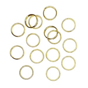 Колечки металлические двойная крутка 8*0,7 мм нержавеющая сталь, цвет золото 20 штук/упаковка