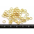 Колечки металлические разъемные 5*0,7 мм Золотистые 100 штук/упаковка