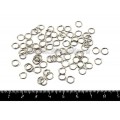 Колечки металлические разъемные.6*0,8 мм, цвет никель 75 штук/упаковка