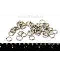 Колечки металлические разъемные 5*0,8 мм нержавеющая сталь (stainless steel) 40 штук/упаковка
