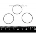 Коннектор нержавеющая сталь Колечко 28*1 мм цвет стальной 1 штука
