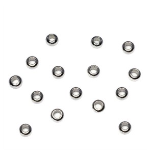 Разделитель Бусина 3*1,5 мм нержавеющая сталь, внутреннее отверстие 2 мм, 20 штук/упаковка