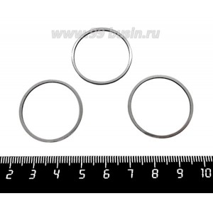 Коннектор нержавеющая сталь Колечко 28*1 мм цвет стальной 1 штука Коннектор нержавеющая сталь Колечко 28*1 мм цвет стальной 1 штука