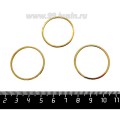 Коннектор нержавеющая сталь Колечко 30*1 мм цвет золото 1 штука