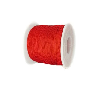 Шнур синтетический нейлоновый 0,8 мм цвет красный около 100 метров/катушка