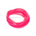 Шнур латексный (трубка) полый 4 мм неоновый розовый 1 метр/упаковка