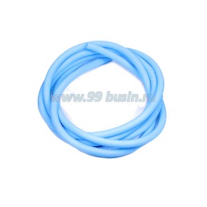 Шнур латексный (трубка) полый 5 мм цвет небесно голубой 1 метр/упаковка