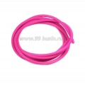 Шнур латексный (трубка) полый 5 мм цвет фуксия 1 метр/упаковка