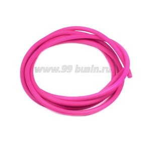 Шнур латексный (трубка) полый 5 мм цвет фуксия 1 метр/упаковка
