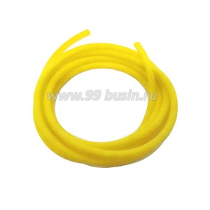 Шнур латексный (трубка) полый 5 мм цвет ананасовый желтый 1 метр/упаковка