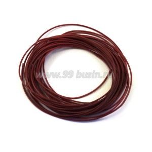 Шнурок натуральная кожа бордовый 1 мм 5 метров/упаковка