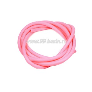 Шнур латексный (трубка) полый 5 мм светлый неоновый розовый 1 метр/упаковка