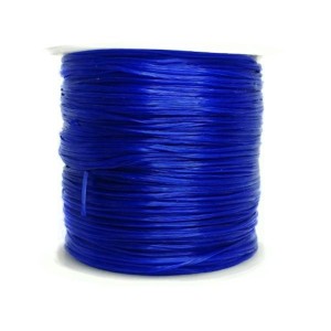 Шнур латексный эластичный ПЛОСКИЙ 0,8*0,4 мм сумеречный синий катушка около 100 метров